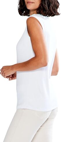 NIC+ZOE Women's Drapey Rib Mesh Trim Tank in Saudi Arabia