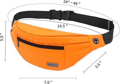Large Crossbody Fanny Pack for men women with 4-Zipper Pockets,Waist bag for Workout Traveling Hiking Running Walking Outdoors Sport Fishing Waist Pack… in Saudi Arabia