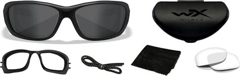 Wiley X WX Gravity Sunglasses, Safety Glasses for Men and Women, UV Eye Protection for Shooting, Fishing, Biking, and Extreme Sports, Matte Black Frames, Smoke Grey Tinted Lenses in Saudi Arabia