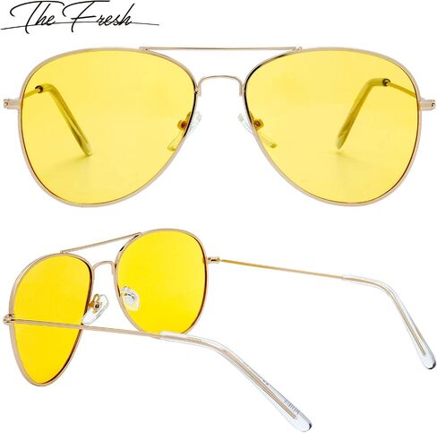 The Fresh Men Women Driving Polarized HD Sight Night Vision Driving Anti-Glare Glasses Yellow Lens Frame Ultra Light in Saudi Arabia
