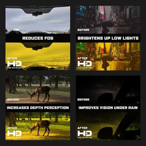 نظارة شمسية TOROE Eyewear مستقطبة للقيادة الليلية عالية الدقة للرجال بإطار مربع TR90 خفيف الوزن in Kuwait