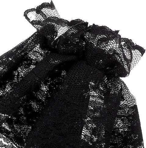 MAGICLULU 2 pairs Wrist Floral Layered Lace Cuff Lolita Hand Sleeve Wrist Cuffs Women Bracelet Lolita Hand Sleeve for Wedding Party in Saudi Arabia