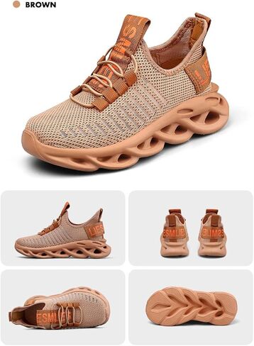 Carbetkid Boys Girls Lightweight Running Shoes Kids Slip On Athletic Walking Sneakers for Toddler/Little Kid/Big Kid in Saudi Arabia