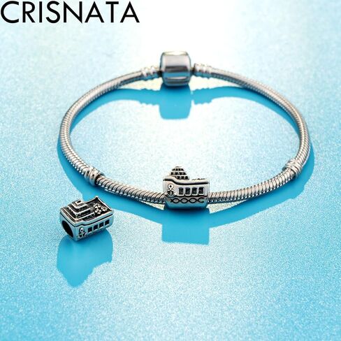 CRISNATA Ocean Series Charm-925 Sterling Silver Rose Gold/Silver Mermaid Ariel and Blue CZ Shell Beads, fits European Sea Charms Bracelet, Gifts for Daughter/Sister/Friends/Mother in Saudi Arabia