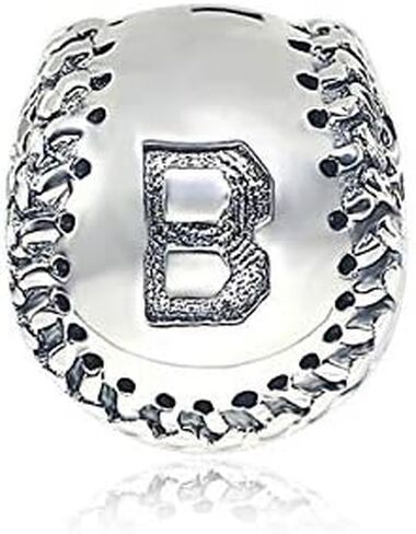 Bolenvi البيسبول البيسبول الكرة الرياضية 925 فضة سحر الخرزة لباندورا والأساور أو القلائد المماثلة in Saudi Arabia