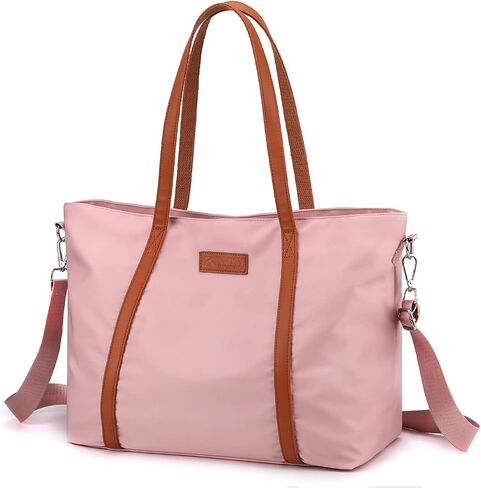 Laptop Bag Waterproof Lightweight Tote Bag for Women Nylon Briefcase Computer Work Shoulder Handbag Fits 15.6 inch Laptop in Saudi Arabia