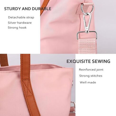 Laptop Bag Waterproof Lightweight Tote Bag for Women Nylon Briefcase Computer Work Shoulder Handbag Fits 15.6 inch Laptop in Saudi Arabia