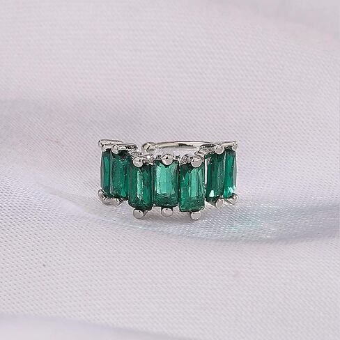 Ear Cuff Crystal Cartilage Non Piercing Clip On Earring Cubic Zirconia Irregular Square Fake Huggie Hoops Wrap Earrings Dainty Jewelry Gifts for Women Girls in Saudi Arabia