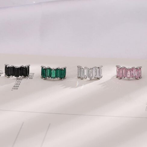 Ear Cuff Crystal Cartilage Non Piercing Clip On Earring Cubic Zirconia Irregular Square Fake Huggie Hoops Wrap Earrings Dainty Jewelry Gifts for Women Girls in Saudi Arabia