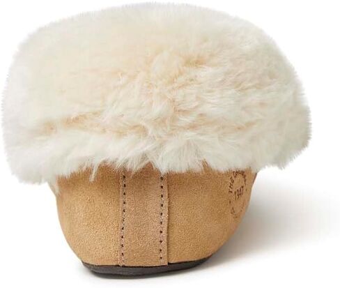 Dearfoams Genuine Suede Foldover Bootie Slipper with Tie womens Slipper in Saudi Arabia