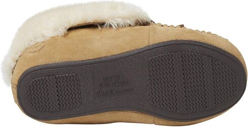 Dearfoams Genuine Suede Foldover Bootie Slipper with Tie womens Slipper in Saudi Arabia