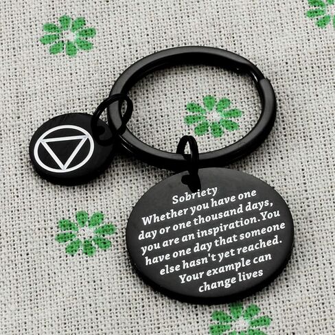 Kivosliviz Sober Gifts Keychain Na Recovery Gifts for Alcoholics Recovering Sober Jewelry Sobriety Keychain in Saudi Arabia
