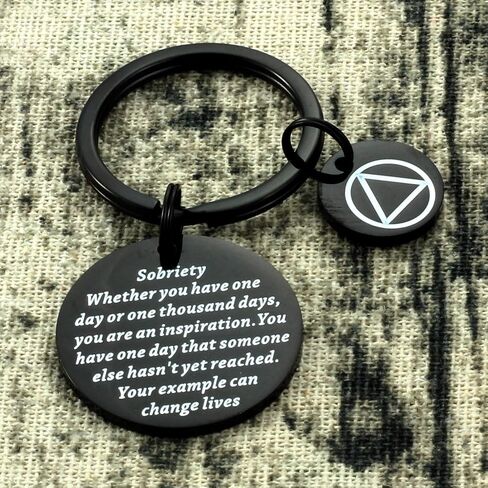 Kivosliviz Sober Gifts Keychain Na Recovery Gifts for Alcoholics Recovering Sober Jewelry Sobriety Keychain in Saudi Arabia