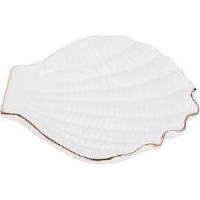 زدروديكو طبق مجوهرات من السيراميك، صينية تقديم من السيراميك، طبق عشاء على شكل صدف بحري، صينية تخزين للمجوهرات والخواتم in Kuwait