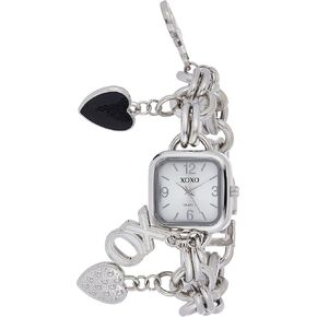 XOXO Women's XO7026 Silver Dial Silver-tone Charm Bracelet Watch in Saudi Arabia