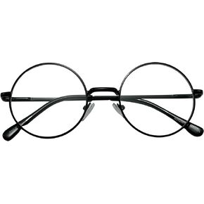 Coffee Cake Eyewear Retro Small Round Metal Frame Clear Lens For Men And Women Non-Prescription Eyeglasses