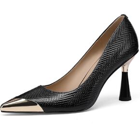 LingxiaUne Black Pumps for Women Pointed Toe Stiletto High Heels Ideal for Business Office Dress Weddings Fashion Events and Dance Parties Elegant Woman Shoes Size 7