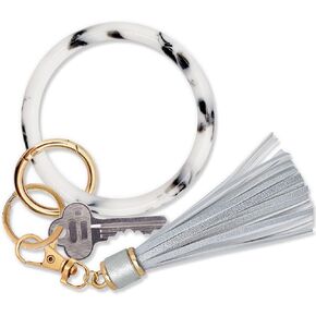 Bracelet Keychain for Women Key Ring Bracelet Wristlet Keychain Bangle Keyring for Women Key Chain Marble Keychain