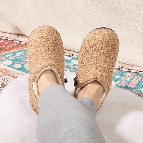 Zizor Women's Fuzzy Loafer Slippers House Shoes with Memory Foam in Kuwait