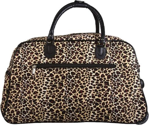 World Traveler 21-Inch Carry-On Rolling Duffel Bag, Black White Paws in Saudi Arabia