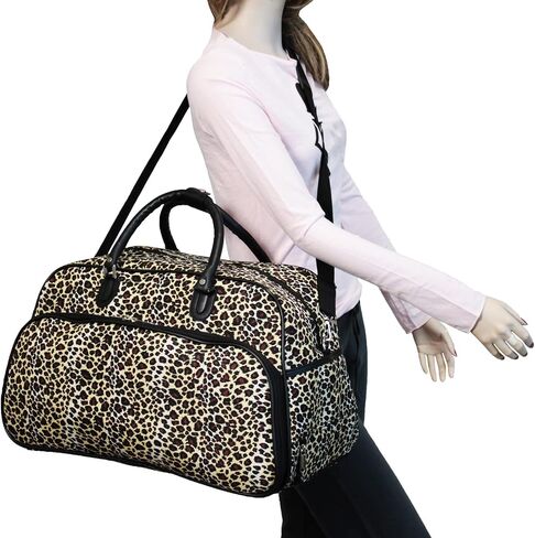 World Traveler 21-Inch Carry-On Rolling Duffel Bag, Black White Paws in Saudi Arabia