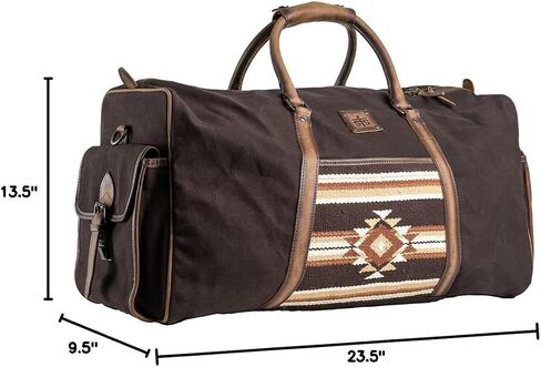 STS Ranchwear Women's Casual Travel Large Capacity Multifunctional Sioux Falls Collection Duffle Bag, Brown, 23.5 W x 13.5" H x 9.5" D, Women's Casual Travel Large Capacity Multifunctional Sioux Falls in Saudi Arabia