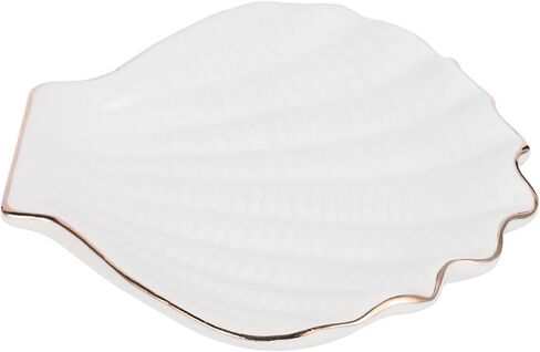 زدروديكو طبق مجوهرات من السيراميك، صينية تقديم من السيراميك، طبق عشاء على شكل صدف بحري، صينية تخزين للمجوهرات والخواتم in Kuwait