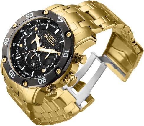 Invicta Men's Pro Diver 50mm Stainless Steel Quartz Watch, Gold (Model: 37725) in Saudi Arabia