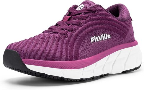 FitVille Wide Toe Box Shoes Women Comfortable Non Slip Wide Walking Shoes Women Swollen Feet Lightweight in Saudi Arabia