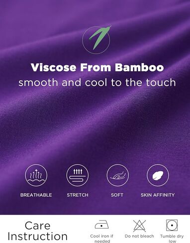 ثوب نوم نسائي بأكمام طويلة من GYS - فسكوز مصنوع من الخيزران، قميص نوم ناعم مطوي، فستان منزلي مريح in Kuwait