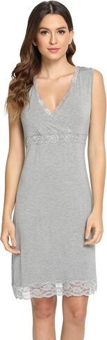 قميص نوم LazyCozy للنساء، قميص نوم مريح خفيف الوزن، قميص نوم برقبة على شكل حرف V in Kuwait