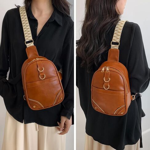 حقيبة حبال صغيرة للنساء من HADEEONG، محفظة كروس للجسم، حقيبة متقاطعة للجسم، حقيبة صدر عصرية، حقيبة خصر، حقيبة كتف، حقيبة حزام جلدي، حزام جيتار للهاتف الخلوي، حقيبة كروس للسفر/التسوق in Kuwait