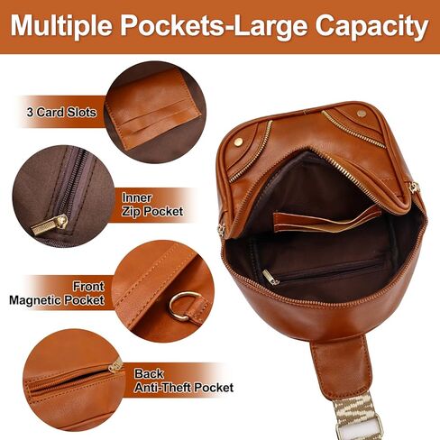 حقيبة حبال صغيرة للنساء من HADEEONG، محفظة كروس للجسم، حقيبة متقاطعة للجسم، حقيبة صدر عصرية، حقيبة خصر، حقيبة كتف، حقيبة حزام جلدي، حزام جيتار للهاتف الخلوي، حقيبة كروس للسفر/التسوق in Kuwait