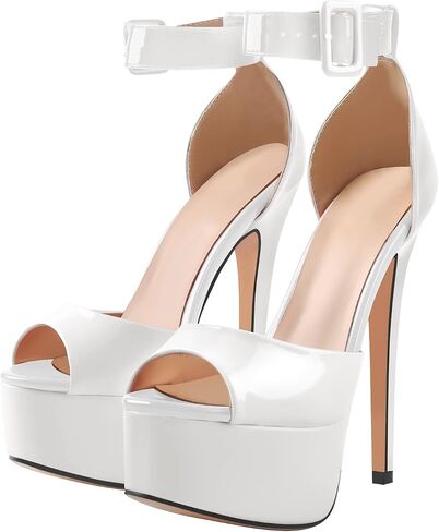 VERISSON Women's Fashion Mary Jane Stiletto Pumps Round Toe Buckle Strappy Platform Court Shoes in Saudi Arabia