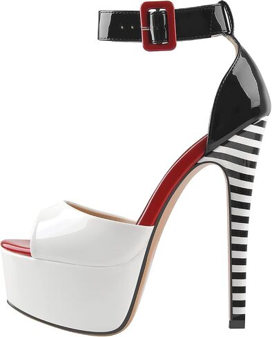 VERISSON Women's Fashion Mary Jane Stiletto Pumps Round Toe Buckle Strappy Platform Court Shoes in Saudi Arabia