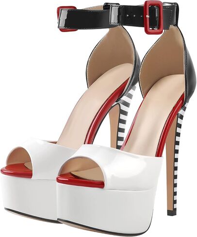VERISSON Women's Fashion Mary Jane Stiletto Pumps Round Toe Buckle Strappy Platform Court Shoes in Saudi Arabia