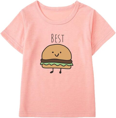 XLXUXU Best Friends Girls Boys Casual Tshirts Funny Novelty Graphic Tees Short Sleeve Crewneck Letter Print Tops in Kuwait
