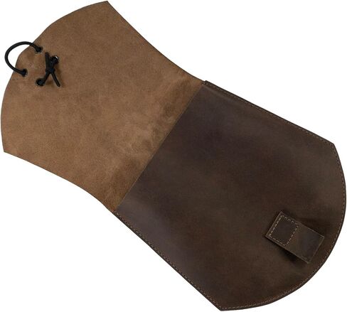 فالهالا جير, شنطة بحزام من العصور الوسطى للنوت بوك الصغيرة والجوال والاكسسوارات - مصنوعة يدويا من الجلد المحبب بالكامل - بني بوربون in Kuwait