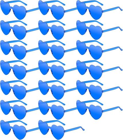 VJJB نظارات شمسية على شكل قلب للنساء، نظارات على شكل قلب وردي إكسسوارات أزياء العازبة لحفلات باربي وأعياد الميلاد 6 أزواج in Kuwait