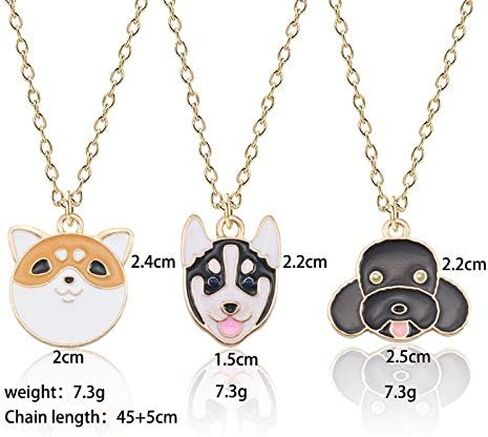 MYANAIL Cartoon Pet Dog Pendant Necklace,Creative Animal Jewelry Clavicle Necklace for Birthday Gift in Saudi Arabia