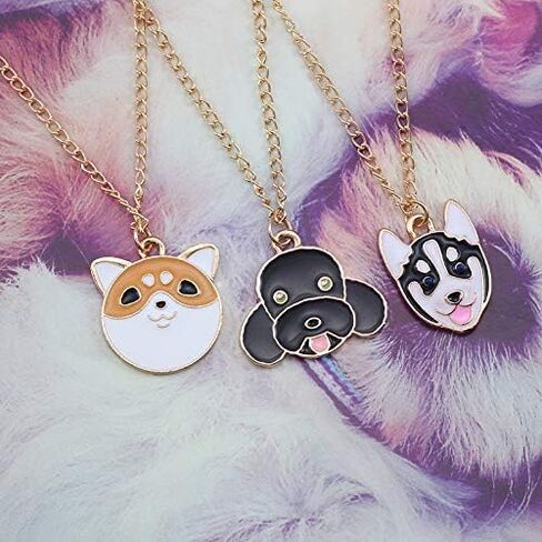 MYANAIL Cartoon Pet Dog Pendant Necklace,Creative Animal Jewelry Clavicle Necklace for Birthday Gift in Saudi Arabia