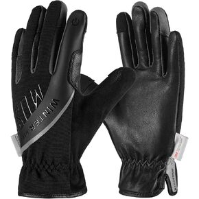 COOLJOB Cold Weather Touchscreen Winter Gloves -30F, Goatskin Leather, 3M Insulation, 4 Layer Snow Ski Gloves Windproof & Waterproof, Thermal Warm Gloves for Men, M/L in Kuwait