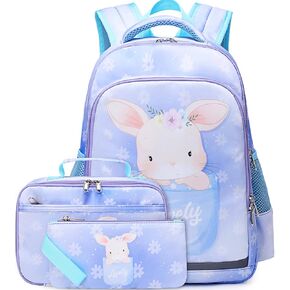 Backpack for Girls Boys, 15"-17" Kids Preschool Backpacks with Lunch Box Pencil Case Kindergarten Elementary Bookbag Set
