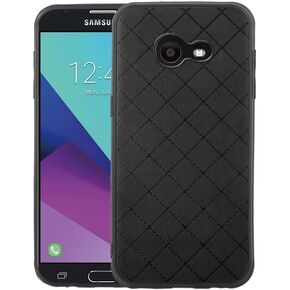 ELISORLI Compatible with Samsung Galaxy J3 Luna Pro J 3 Prime 2017 Emerge 3J Eclipse Mission Case Rugged Thin Cell Soft Anti-Slip Fit Rubber TPU Mobile Phone Cover for Glaxay S327VL Women Men Black