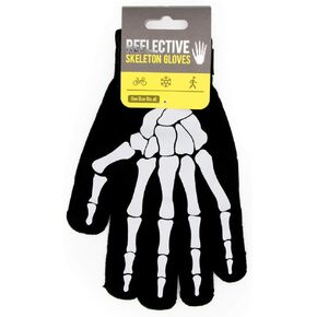 Suck UK Reflective Skeleton Bike Gloves | Black Cycling Gloves | Gifts For Men & Women | Winter Bike Accessories | Warm Gloves | Spooky in Kuwait