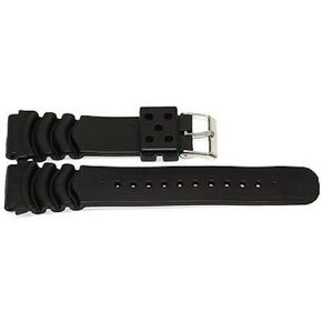 سوار ساعة مطاطي اسود مقاس 22 ملم يناسب مونستر سيكو SKX 031 SKX781 SKX007، اسود، عصري in Kuwait