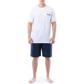 Wrangler Men's Jersey Top and Micro-Sanded Cotton Shorts Pajama Sleep Set in Saudi Arabia