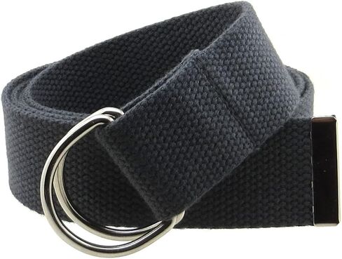 Canvas Web Belt Double D-Ring Buckle 1.5" Wide with Metal Tip Solid Color in Saudi Arabia