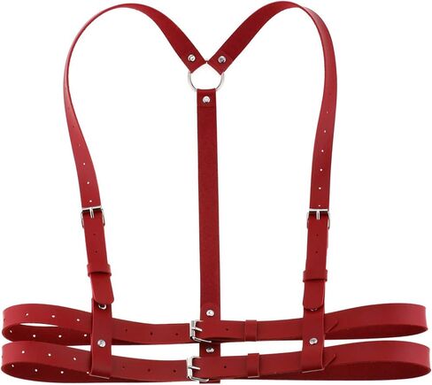 eYLun Women Leather Harness Belt Punk Body Waist Belt Adjustable Goth Waist Straps Belt in Saudi Arabia