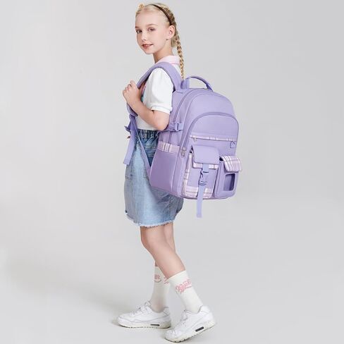 abshoo Kids Backpack For School Girls Kindergarten Elementary Bookbag School Bag (Purple) in Kuwait